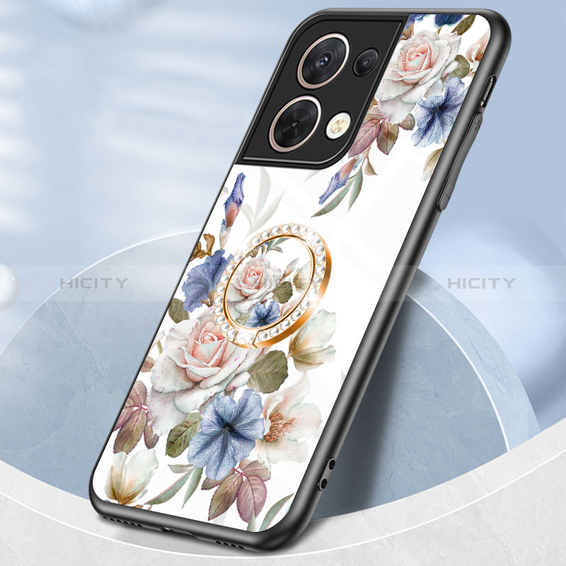 Custodia Silicone Gel Laterale Fiori Specchio Cover S01 per Xiaomi Redmi Note 13 5G