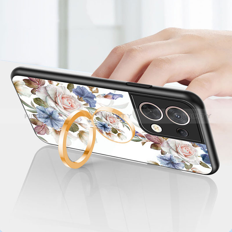 Custodia Silicone Gel Laterale Fiori Specchio Cover S01 per Xiaomi Redmi Note 13 5G