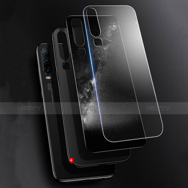 Custodia Silicone Gel Laterale Mistica Luna Stelle Specchio Cover per Huawei P30