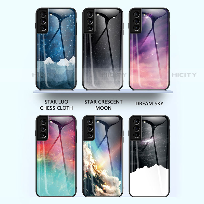 Custodia Silicone Gel Laterale Mistica Luna Stelle Specchio Cover per Samsung Galaxy S21 Plus 5G