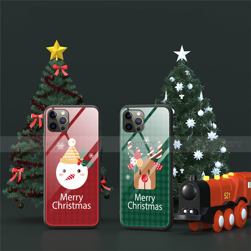 Custodia Silicone Gel Laterale Natale Modello Specchio Cover per Apple iPhone 12 Pro