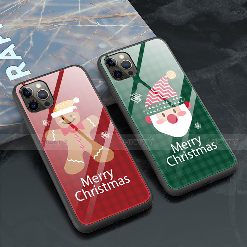 Custodia Silicone Gel Laterale Natale Modello Specchio Cover per Apple iPhone 12 Pro