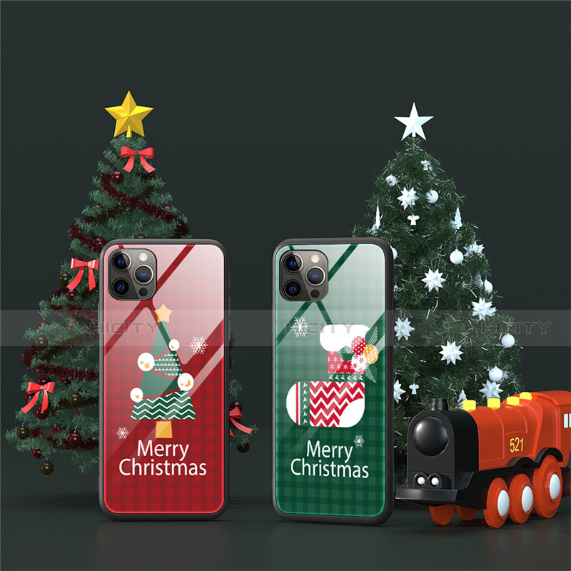 Custodia Silicone Gel Laterale Natale Modello Specchio Cover per Apple iPhone 12 Pro Max