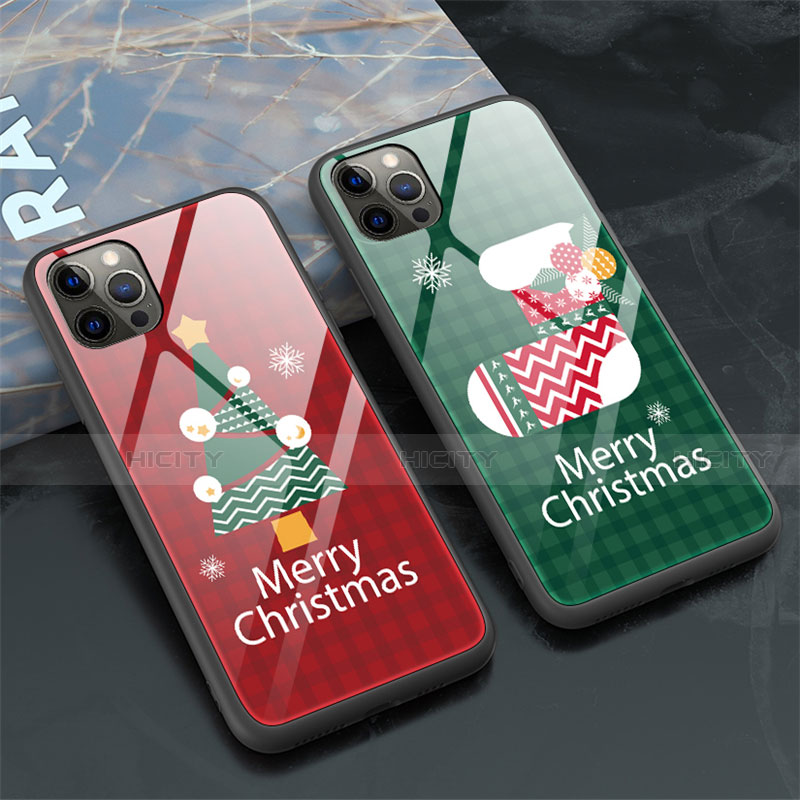 Custodia Silicone Gel Laterale Natale Modello Specchio Cover per Apple iPhone 12 Pro Max