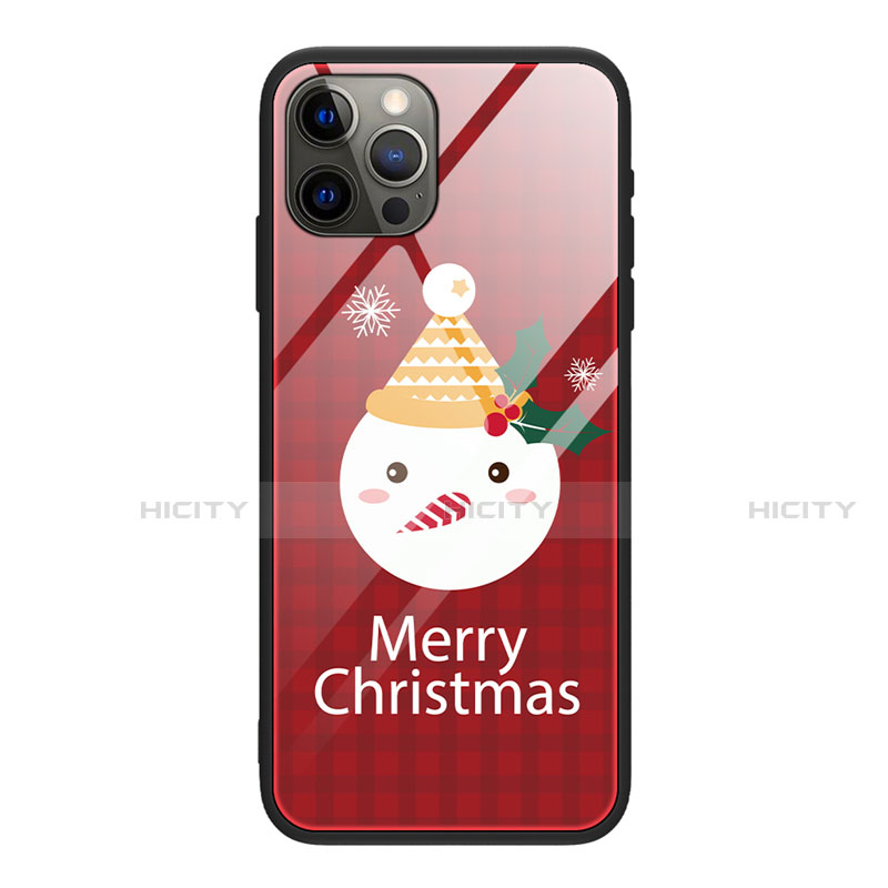 Custodia Silicone Gel Laterale Natale Modello Specchio Cover per Apple iPhone 12 Pro Max Bianco