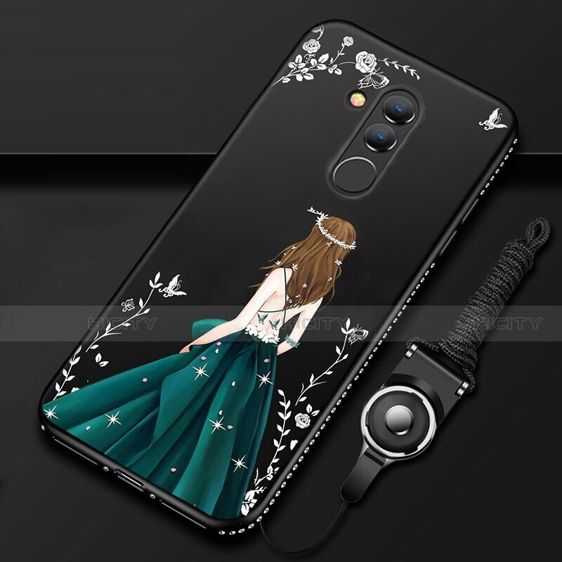 Custodia Silicone Gel Morbida Abito Ragazza Cover H01 per Huawei Mate 20 Lite