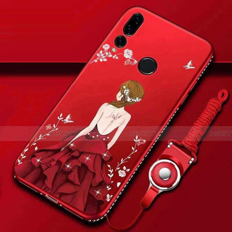 Custodia Silicone Gel Morbida Abito Ragazza Cover K01 per Huawei Honor 20E