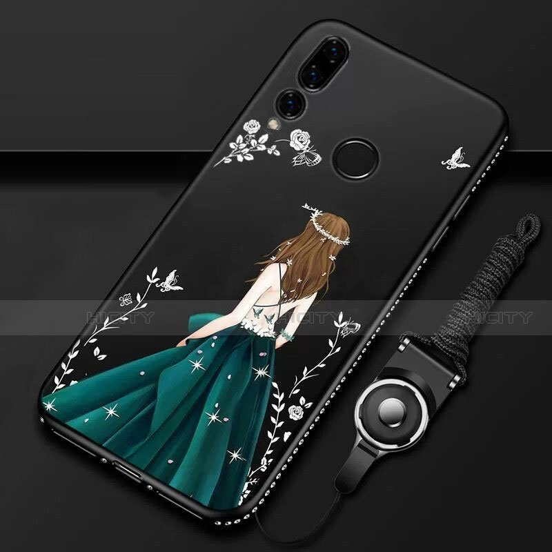 Custodia Silicone Gel Morbida Abito Ragazza Cover K01 per Huawei Honor 20i