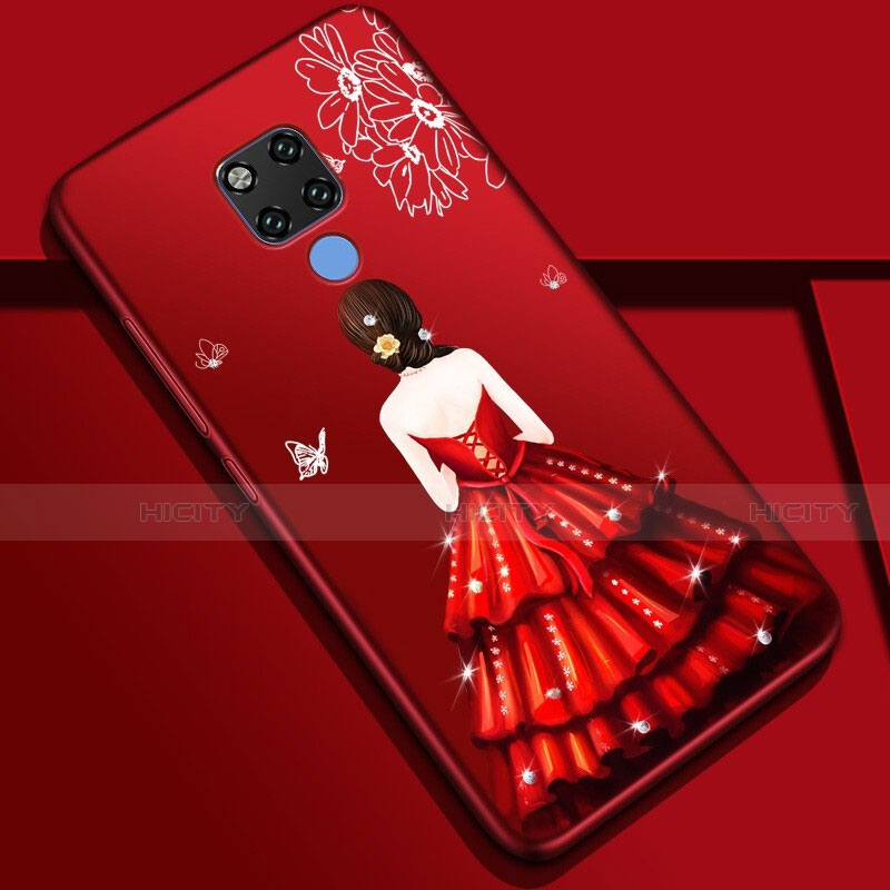 Custodia Silicone Gel Morbida Abito Ragazza Cover K01 per Huawei Mate 20