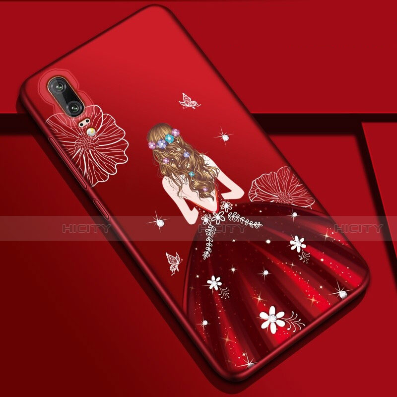 Custodia Silicone Gel Morbida Abito Ragazza Cover K01 per Huawei P20