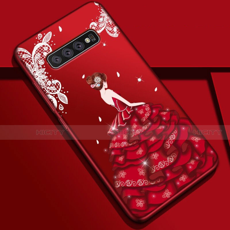 Custodia Silicone Gel Morbida Abito Ragazza Cover K01 per Samsung Galaxy S10 5G