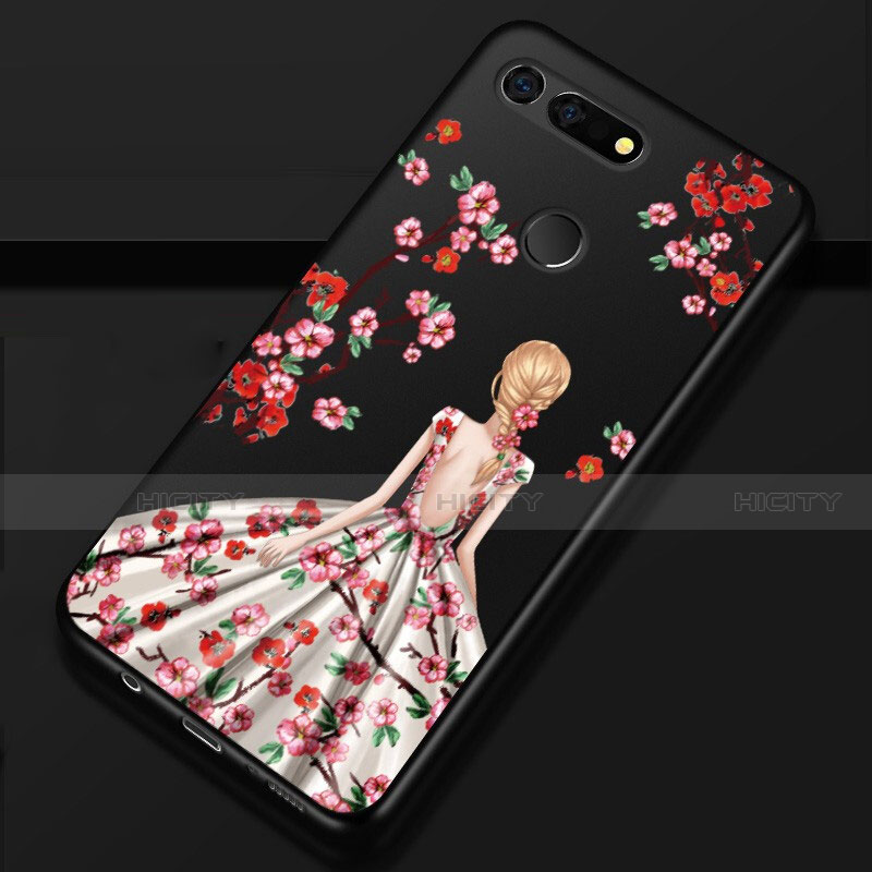 Custodia Silicone Gel Morbida Abito Ragazza Cover K02 per Huawei Honor V20