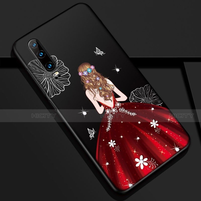 Custodia Silicone Gel Morbida Abito Ragazza Cover K02 per Huawei P30