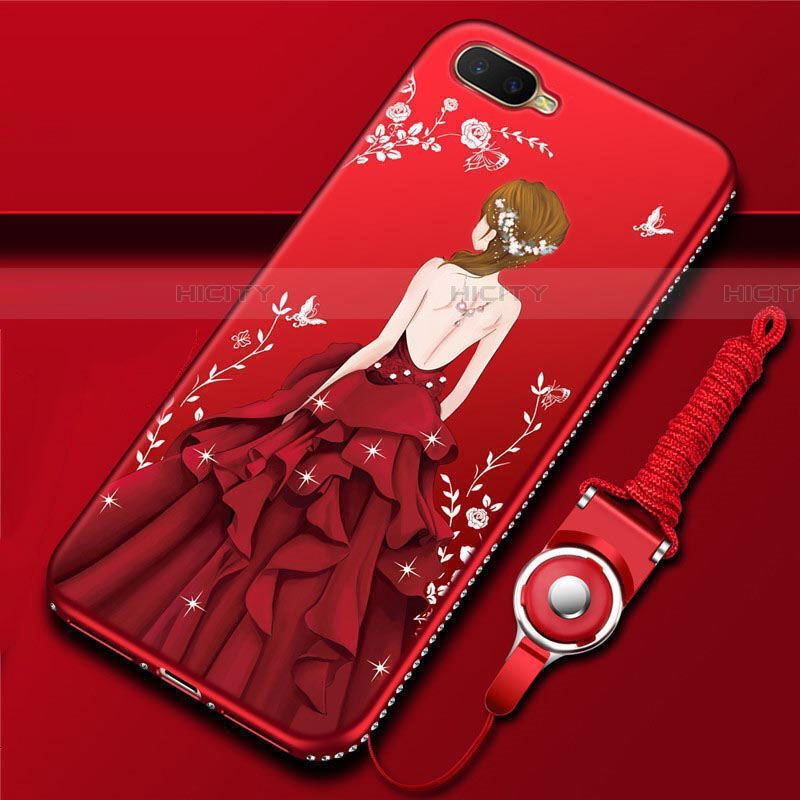 Custodia Silicone Gel Morbida Abito Ragazza Cover M02 per Oppo RX17 Neo