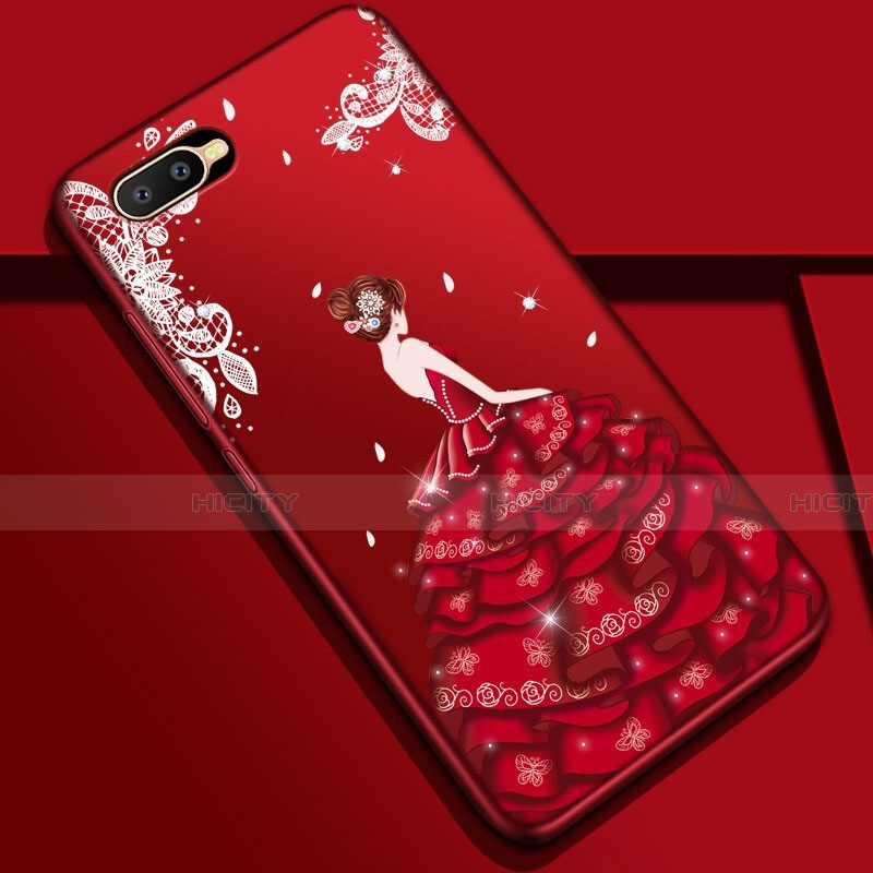 Custodia Silicone Gel Morbida Abito Ragazza Cover M04 per Oppo R17 Neo