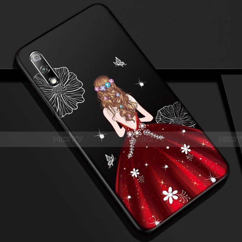 Custodia Silicone Gel Morbida Abito Ragazza Cover per Huawei Honor 9X