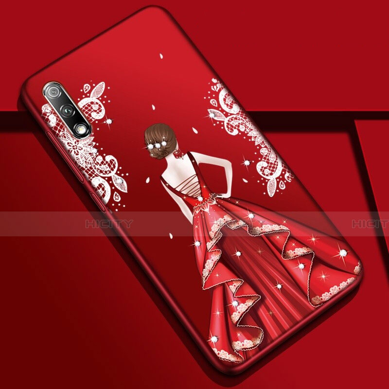 Custodia Silicone Gel Morbida Abito Ragazza Cover per Huawei Honor 9X