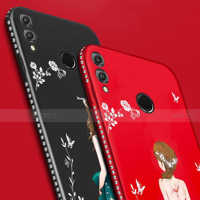 Custodia Silicone Gel Morbida Abito Ragazza Cover per Huawei Honor V10 Lite