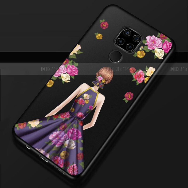 Custodia Silicone Gel Morbida Abito Ragazza Cover per Huawei Mate 30 Lite