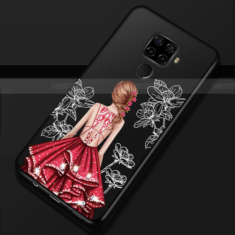 Custodia Silicone Gel Morbida Abito Ragazza Cover per Huawei Mate 30 Lite