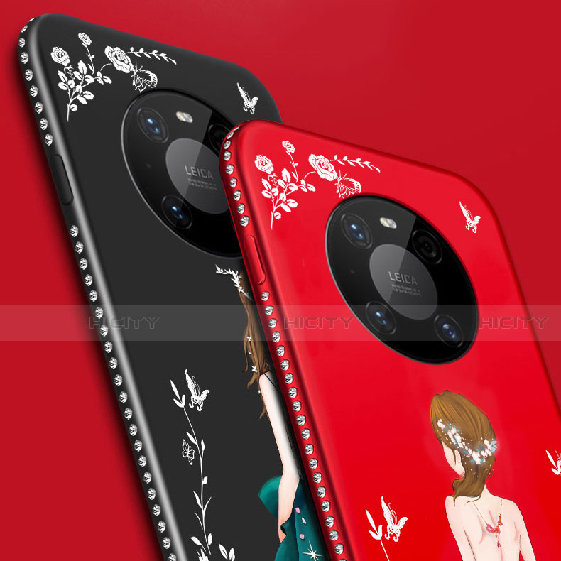 Custodia Silicone Gel Morbida Abito Ragazza Cover per Huawei Mate 40 Pro