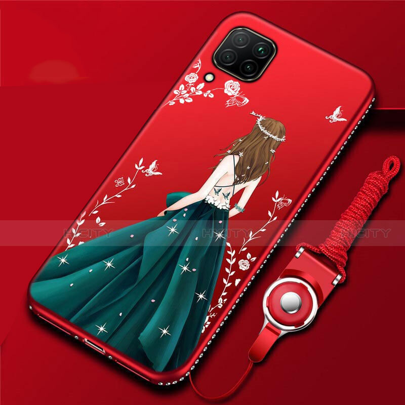 Custodia Silicone Gel Morbida Abito Ragazza Cover per Huawei P40 Lite