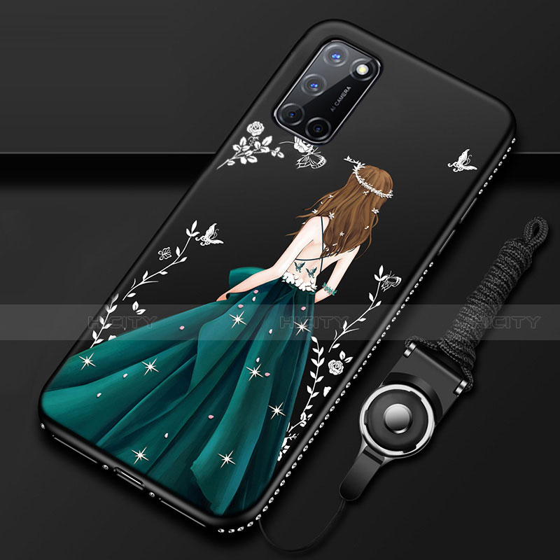 Custodia Silicone Gel Morbida Abito Ragazza Cover per Oppo A72