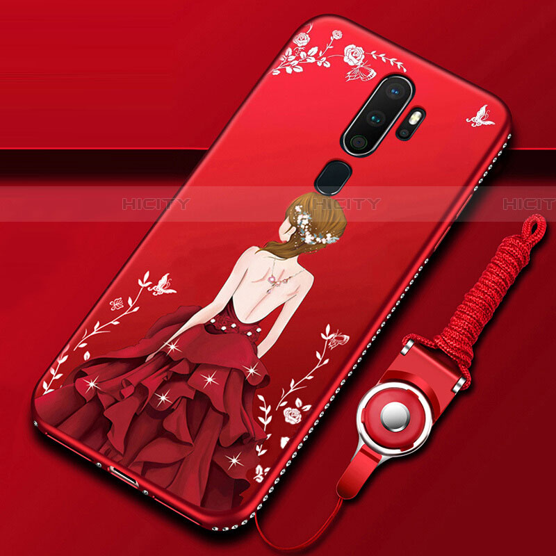 Custodia Silicone Gel Morbida Abito Ragazza Cover per Oppo A9 (2020)