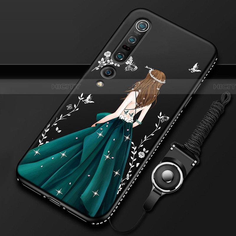 Custodia Silicone Gel Morbida Abito Ragazza Cover per Xiaomi Mi 10 Pro