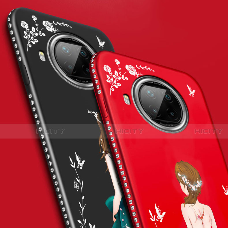 Custodia Silicone Gel Morbida Abito Ragazza Cover per Xiaomi Mi 10T Lite 5G