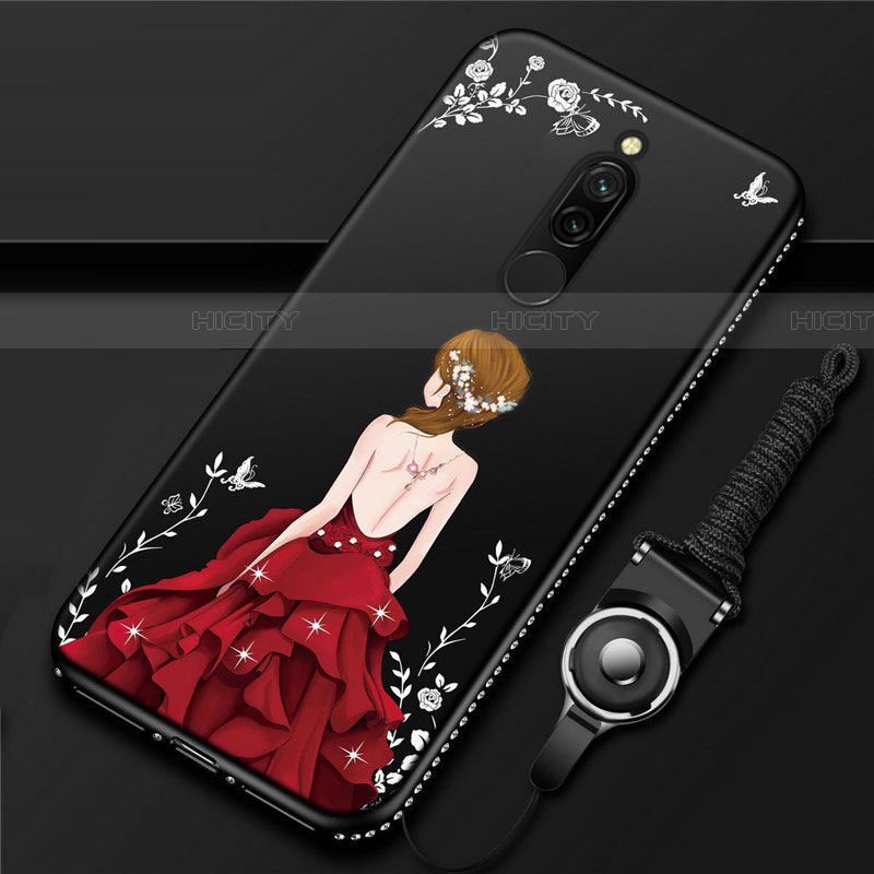 Custodia Silicone Gel Morbida Abito Ragazza Cover per Xiaomi Redmi 8