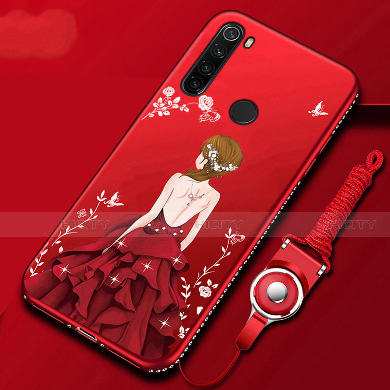 Custodia Silicone Gel Morbida Abito Ragazza Cover per Xiaomi Redmi Note 8T