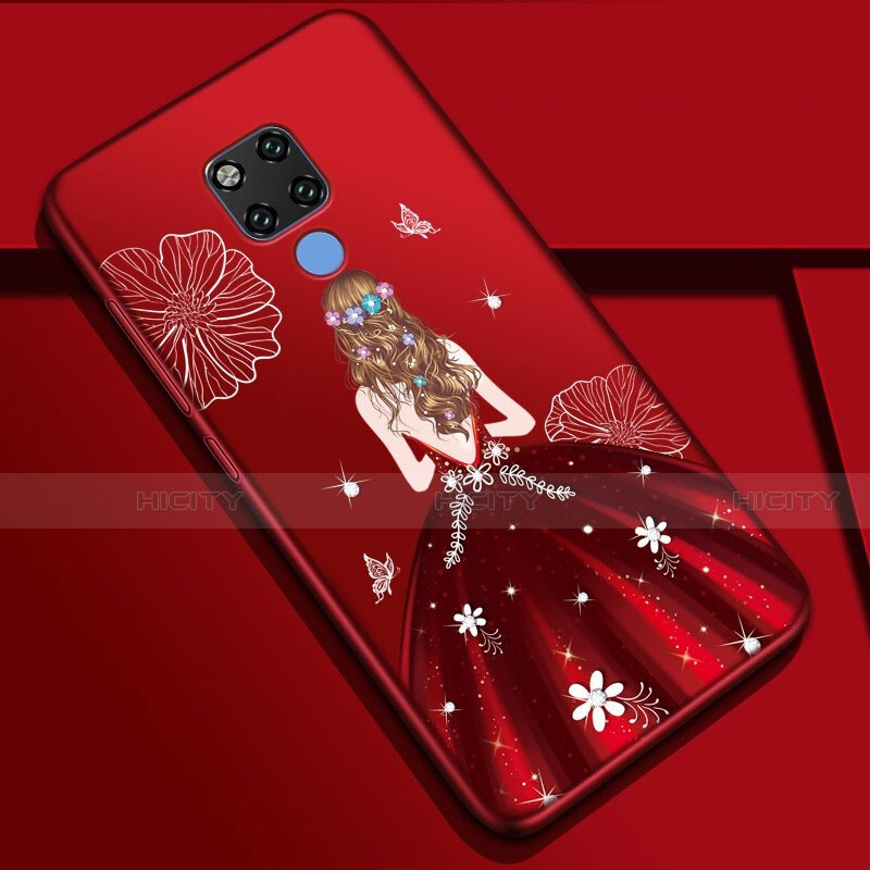 Custodia Silicone Gel Morbida Abito Ragazza Cover S01 per Huawei Mate 20 X 5G