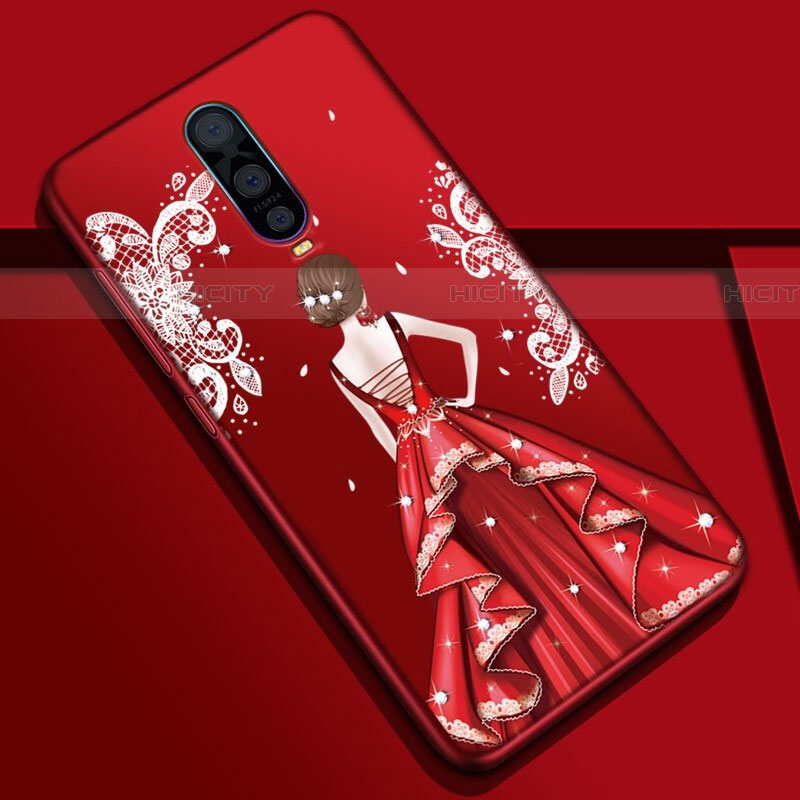 Custodia Silicone Gel Morbida Abito Ragazza Cover S01 per Oppo RX17 Pro