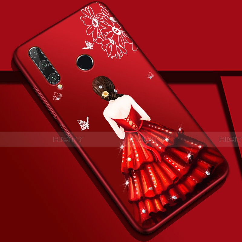 Custodia Silicone Gel Morbida Abito Ragazza Cover Z01 per Huawei Honor 20E