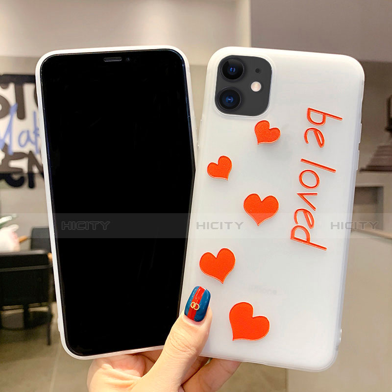 Custodia Silicone Gel Morbida Amore Cuore Cover S02 per Apple iPhone 11