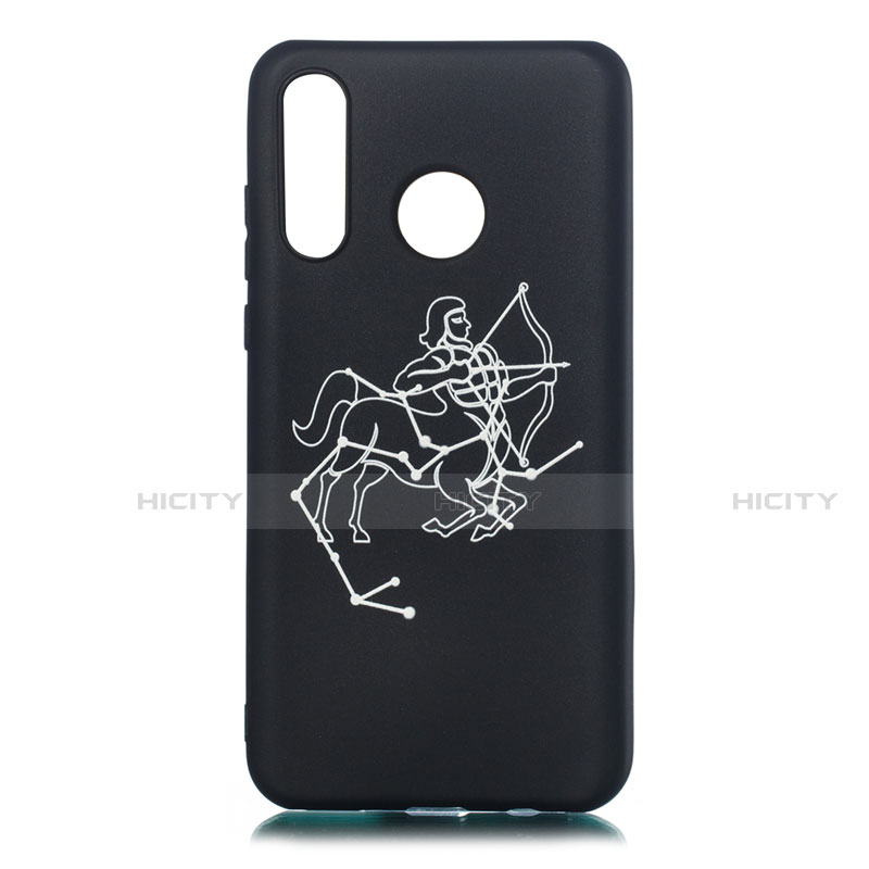 Custodia Silicone Gel Morbida Costellazione Cover S10 per Huawei P30 Lite Nero