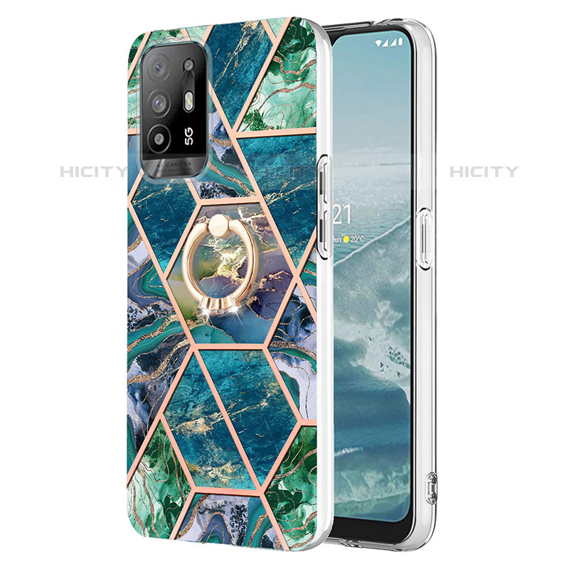 Custodia Silicone Gel Morbida Fantasia Modello Cover con Anello Supporto Y01B per Oppo A94 5G