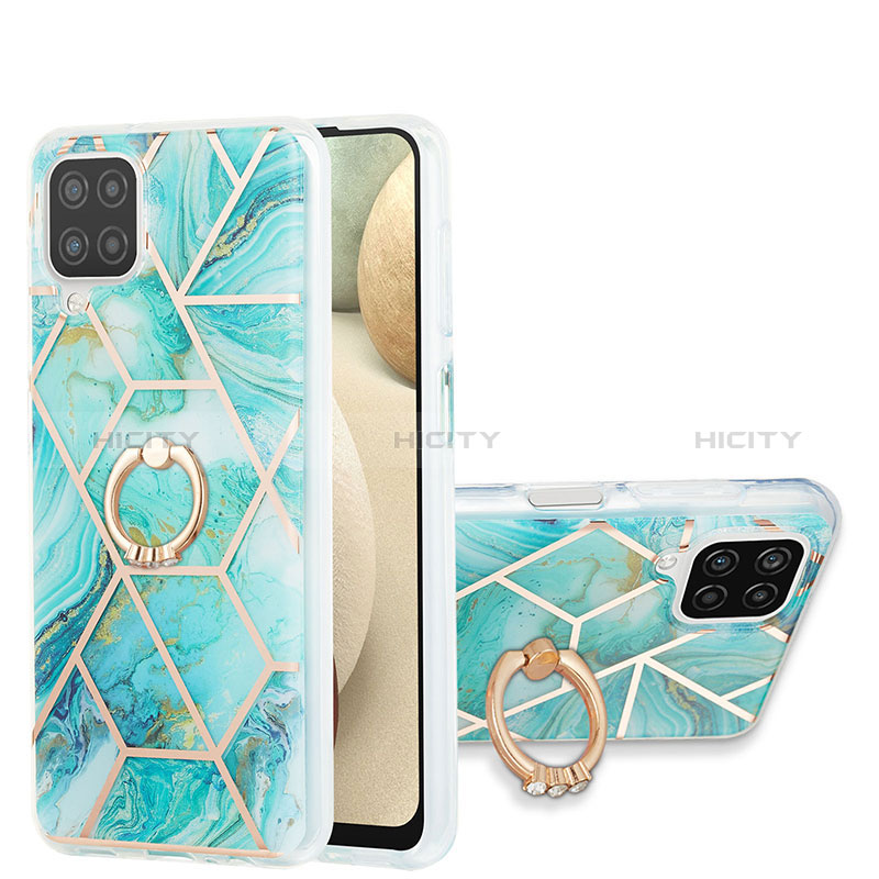 Custodia Silicone Gel Morbida Fantasia Modello Cover con Anello Supporto Y01B per Samsung Galaxy A12 Nacho