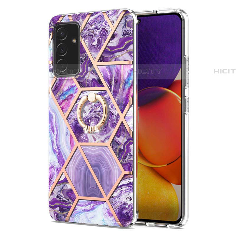 Custodia Silicone Gel Morbida Fantasia Modello Cover con Anello Supporto Y01B per Samsung Galaxy A82 5G