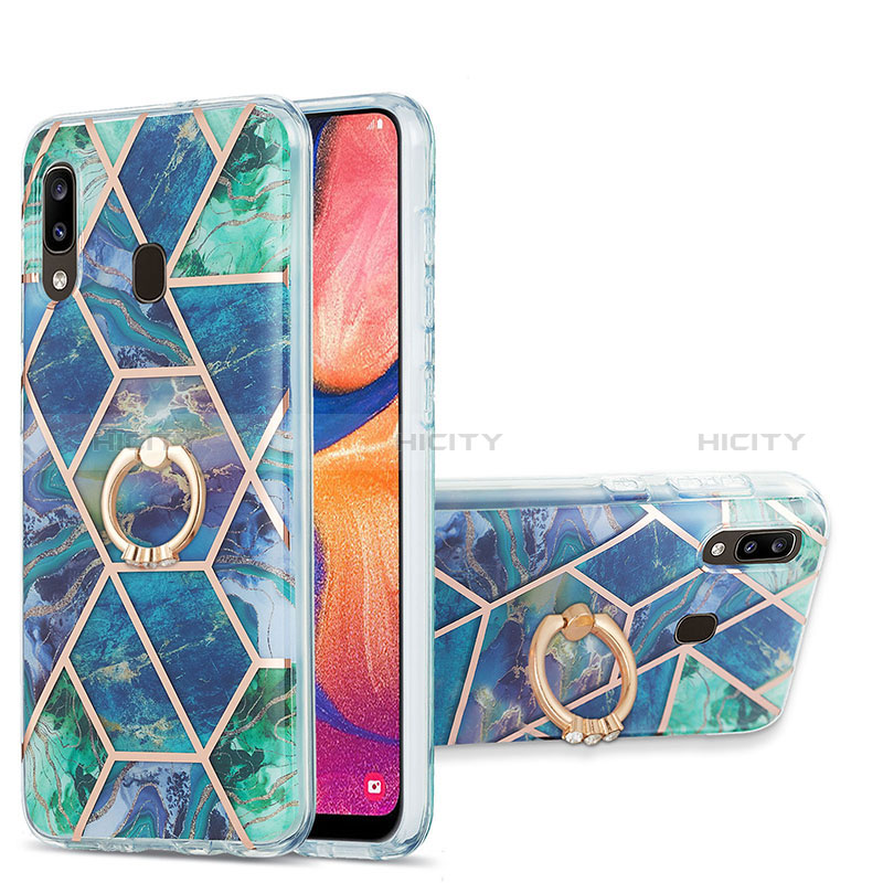 Custodia Silicone Gel Morbida Fantasia Modello Cover con Anello Supporto Y01B per Samsung Galaxy M10S