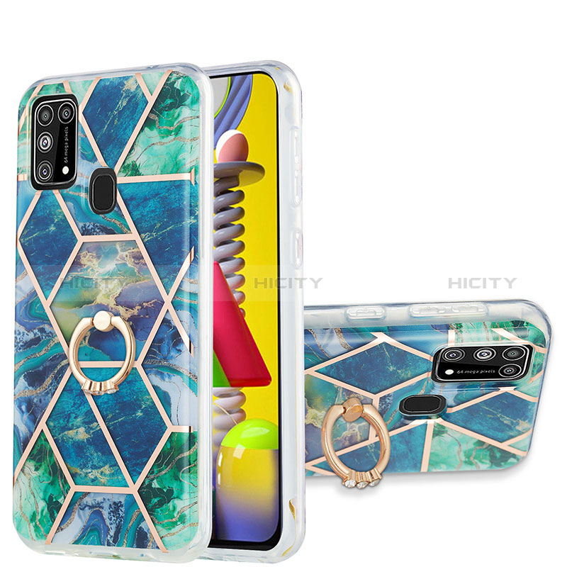 Custodia Silicone Gel Morbida Fantasia Modello Cover con Anello Supporto Y01B per Samsung Galaxy M31
