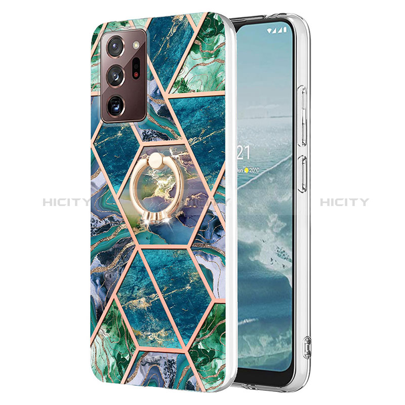Custodia Silicone Gel Morbida Fantasia Modello Cover con Anello Supporto Y01B per Samsung Galaxy Note 20 Ultra 5G