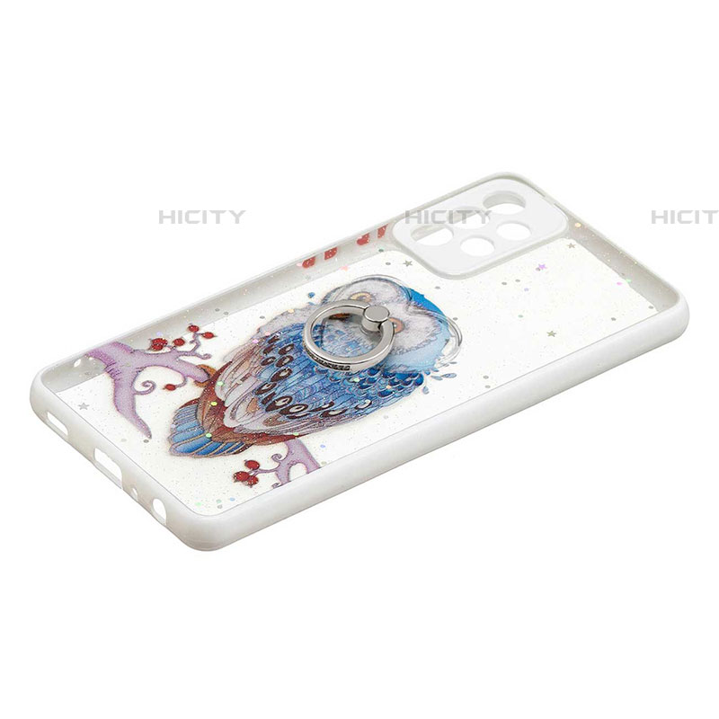 Custodia Silicone Gel Morbida Fantasia Modello Cover con Anello Supporto Y01X per Samsung Galaxy A72 5G