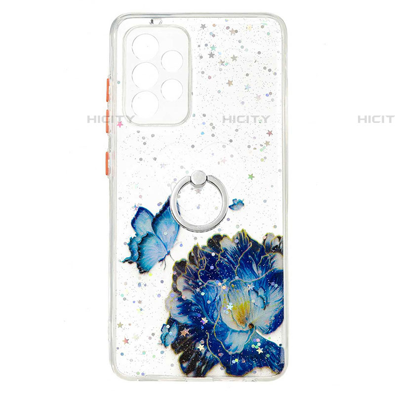 Custodia Silicone Gel Morbida Fantasia Modello Cover con Anello Supporto Y01X per Samsung Galaxy A73 5G