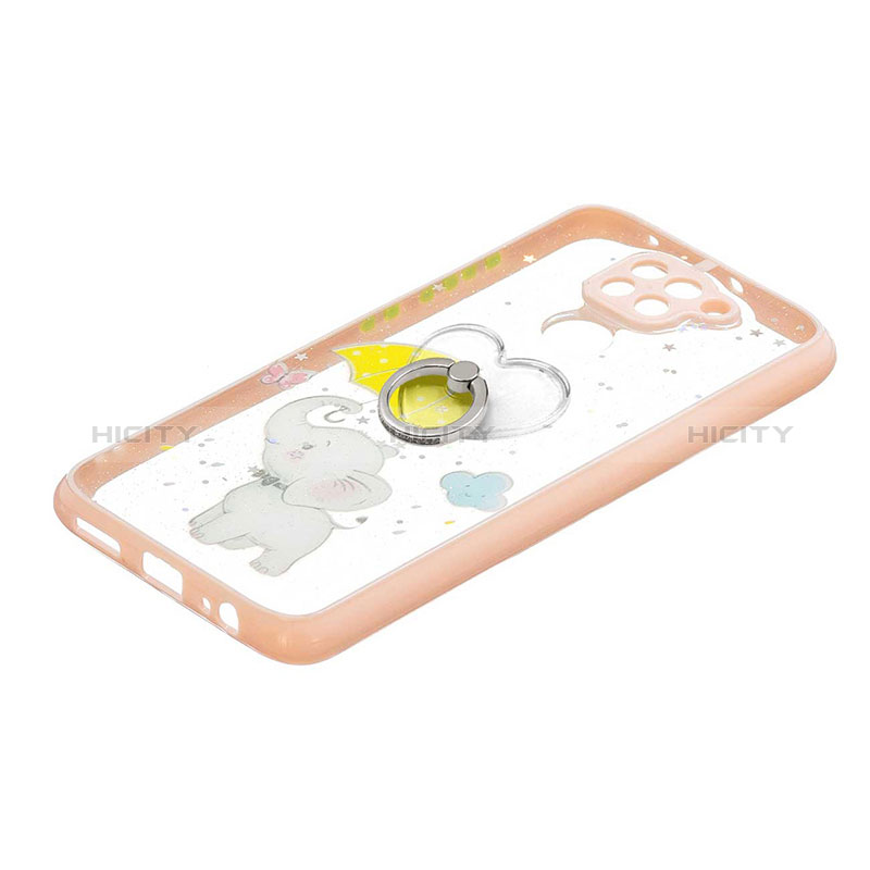 Custodia Silicone Gel Morbida Fantasia Modello Cover con Anello Supporto Y01X per Xiaomi Redmi Note 9