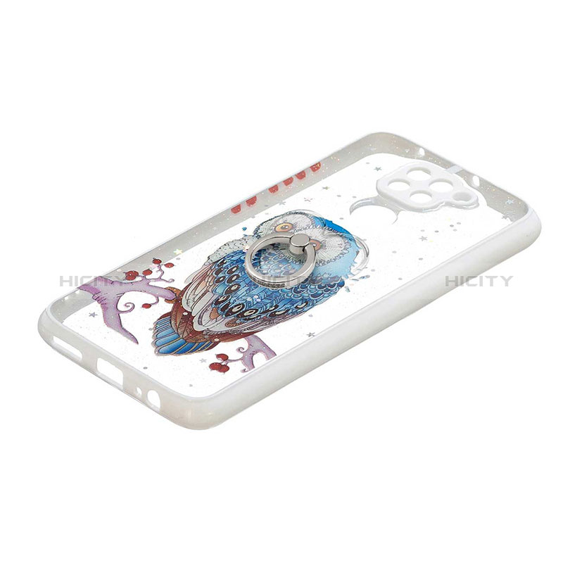 Custodia Silicone Gel Morbida Fantasia Modello Cover con Anello Supporto Y01X per Xiaomi Redmi Note 9 Multicolore