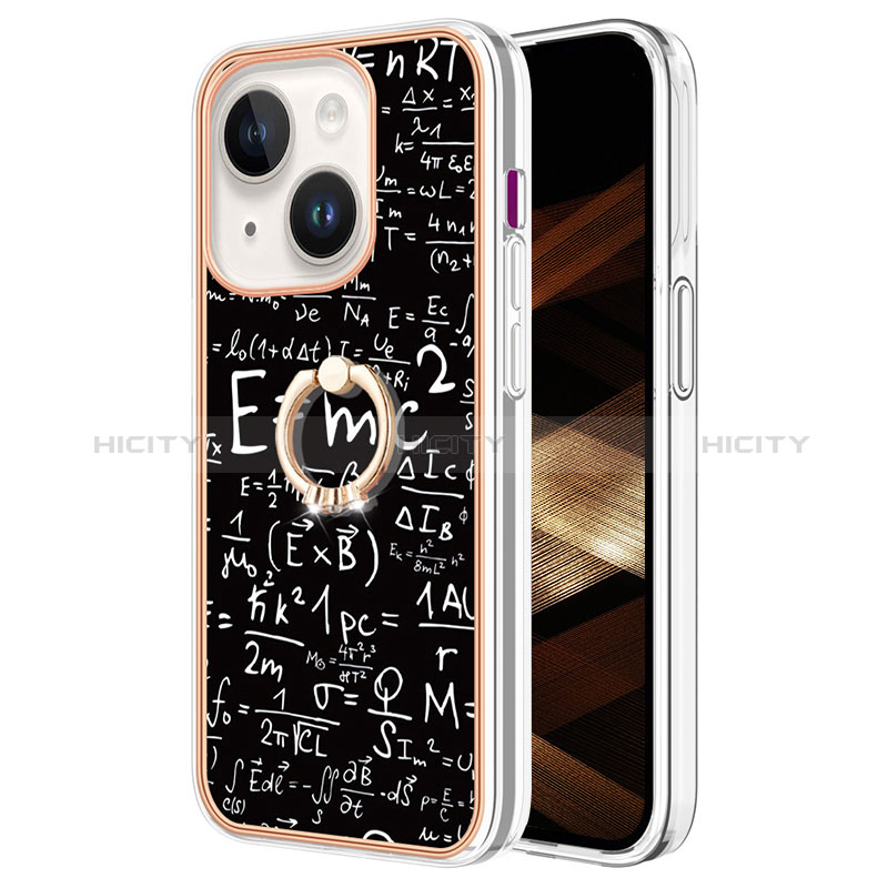 Custodia Silicone Gel Morbida Fantasia Modello Cover con Anello Supporto Y02B per Apple iPhone 14