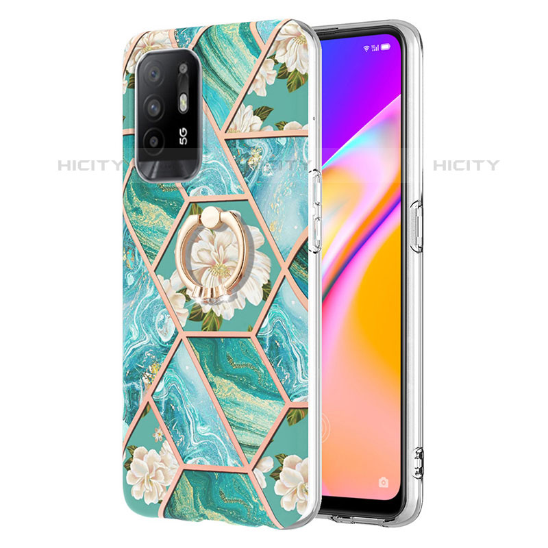 Custodia Silicone Gel Morbida Fantasia Modello Cover con Anello Supporto Y02B per Oppo A94 5G