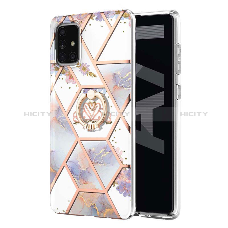 Custodia Silicone Gel Morbida Fantasia Modello Cover con Anello Supporto Y02B per Samsung Galaxy A71 5G